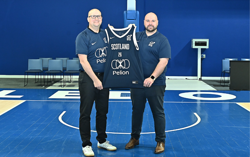 Pelion CEO Dave Weidner and David Fallon CEO of Basketball Scotland